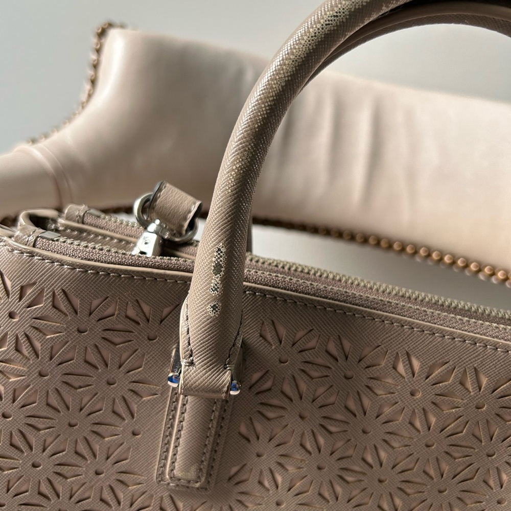 Tory Burch taupe satchel style bag - Picture 9 of 10